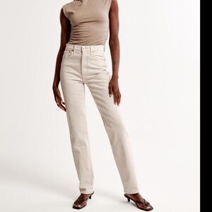 Abercrombie & Fitch The Ankle Straight Jeans - Ultra High Rise, Size 27 (4R)